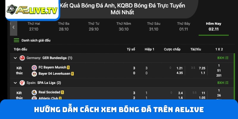 Hướng dẫn cách xem bóng đá trên nền tảng